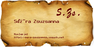 Séra Zsuzsanna névjegykártya