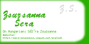 zsuzsanna sera business card